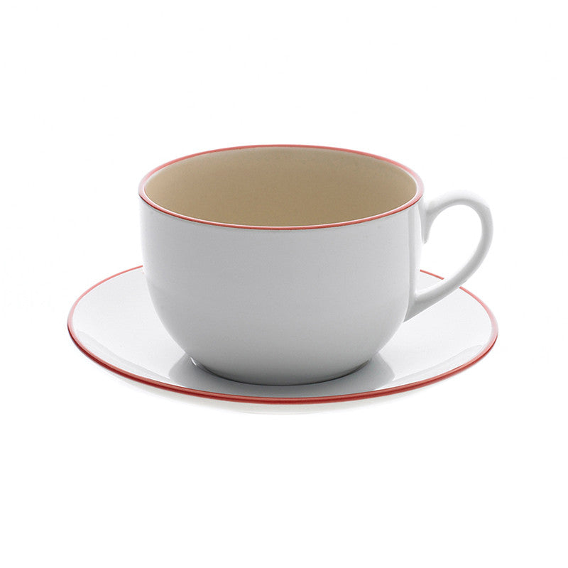 Ullu Stoneware Cup & Saucer - Red | Teroforma