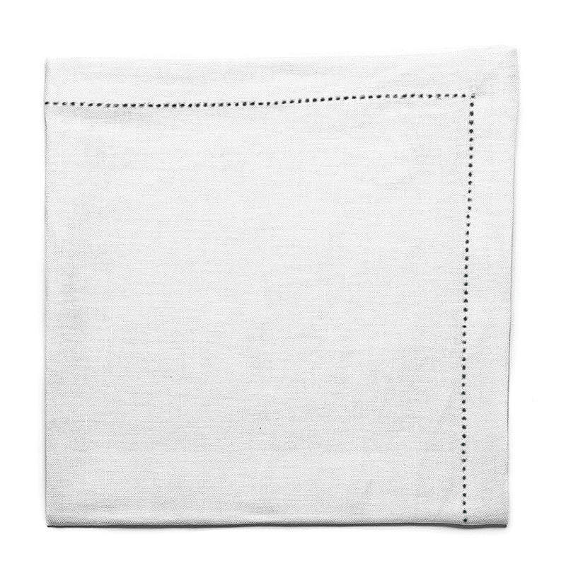 Pure Large Napkin with Button Stitch - Soft White