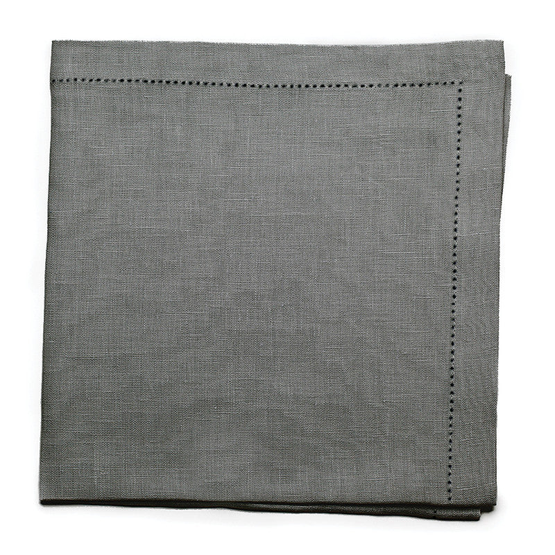 Pure Large Napkin with Button Stitch - Slate Gray