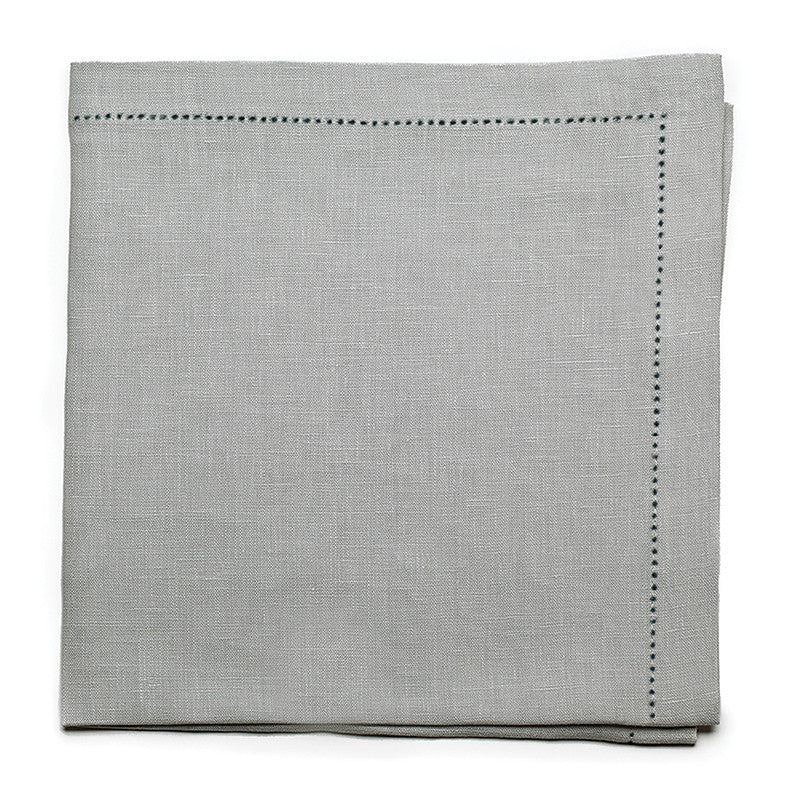 Pure Large Napkin with Button Stitch - Cloud Gray