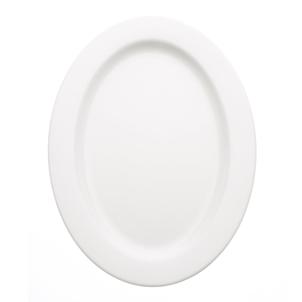 Avva White Large Serving Plate | Teroforma